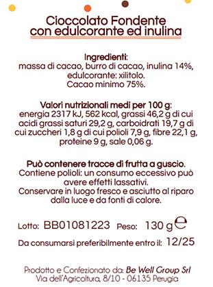 valori nutrizionali e ingredienti microtavolette cioccolato  Kyminasi Ciock